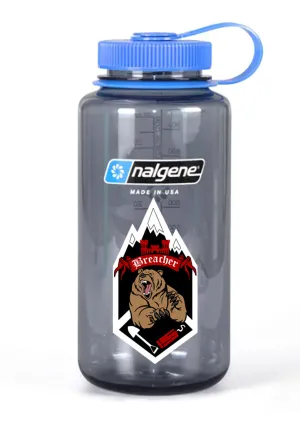 32 oz Nalgene Grey Wide Mouth Water Bottle. Multiple Designs.