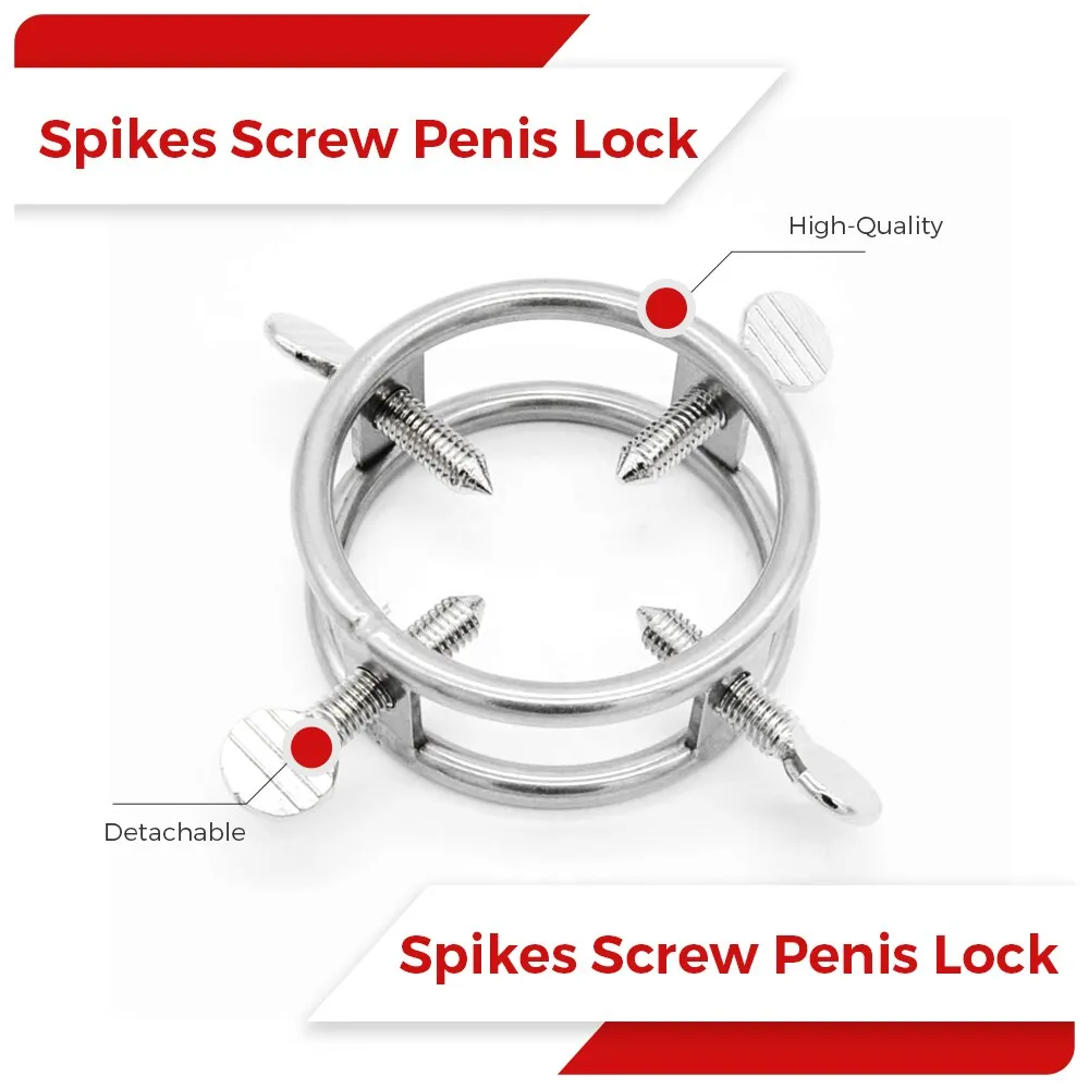 Adjustable  Spikes Screw Male Penis Ring