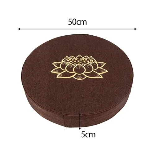 ATORSE® Yoga Cushion Buddhist Comfortable Floor Pillow For Women Men Yoga Stretching Coffee