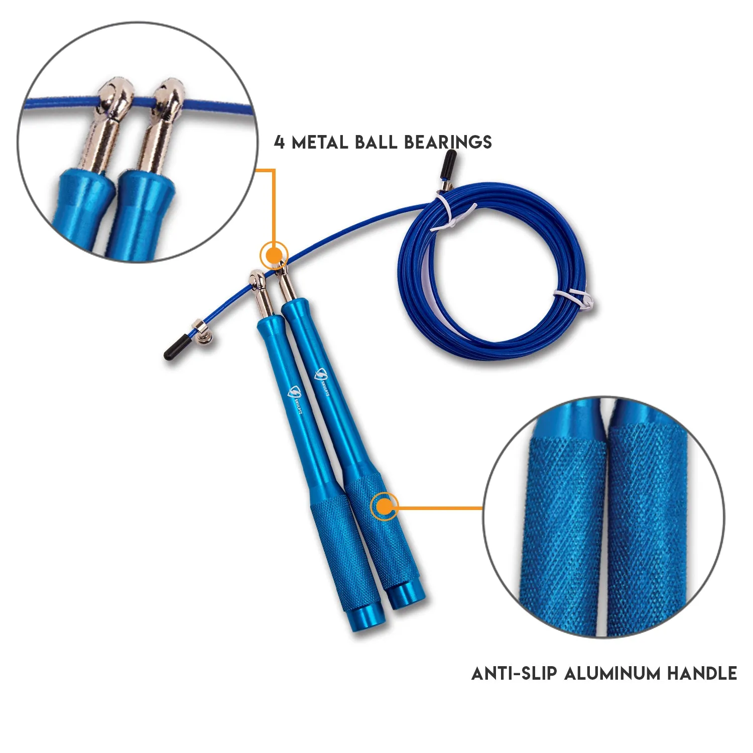 Bounce Metal Pro Speed Rope (Blue)