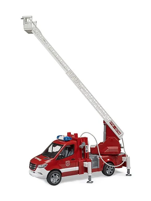 Bruder 2673 MB Sprinter fire service with turntable ladder, pump and light & sound module