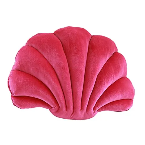 CALANDIS® Decorative Throw Pillow Floor Cushion Household Bedroom Car Seashell Pillows Rose Red | 1 Decorative Pillow