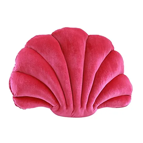 CALANDIS® Decorative Throw Pillow Floor Cushion Household Bedroom Car Seashell Pillows Rose Red | 1 Decorative Pillow