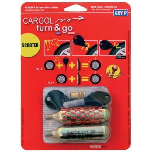 Cargol Turn & Go Motorcycle Puncture Tyre Repair Kit 2 - K006