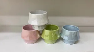 Chic Flared Ceramic Planter - Perfect Indoor & Outdoor Pot in Multiple Colors