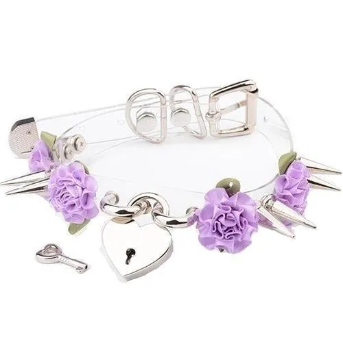 Clear Spiked Floral Collar