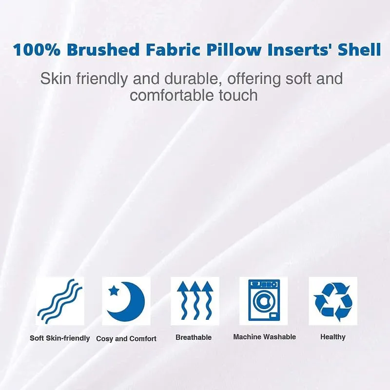 EASY BEDDING Hotel Collection Checks Bed Pillows 100% Cotton for Sleeping Bedding Gel Cooling Pillow for Back, Stomach or Side Sleepers Standear Size 16x16 Inch White/Sage (Pack of 1 PC)