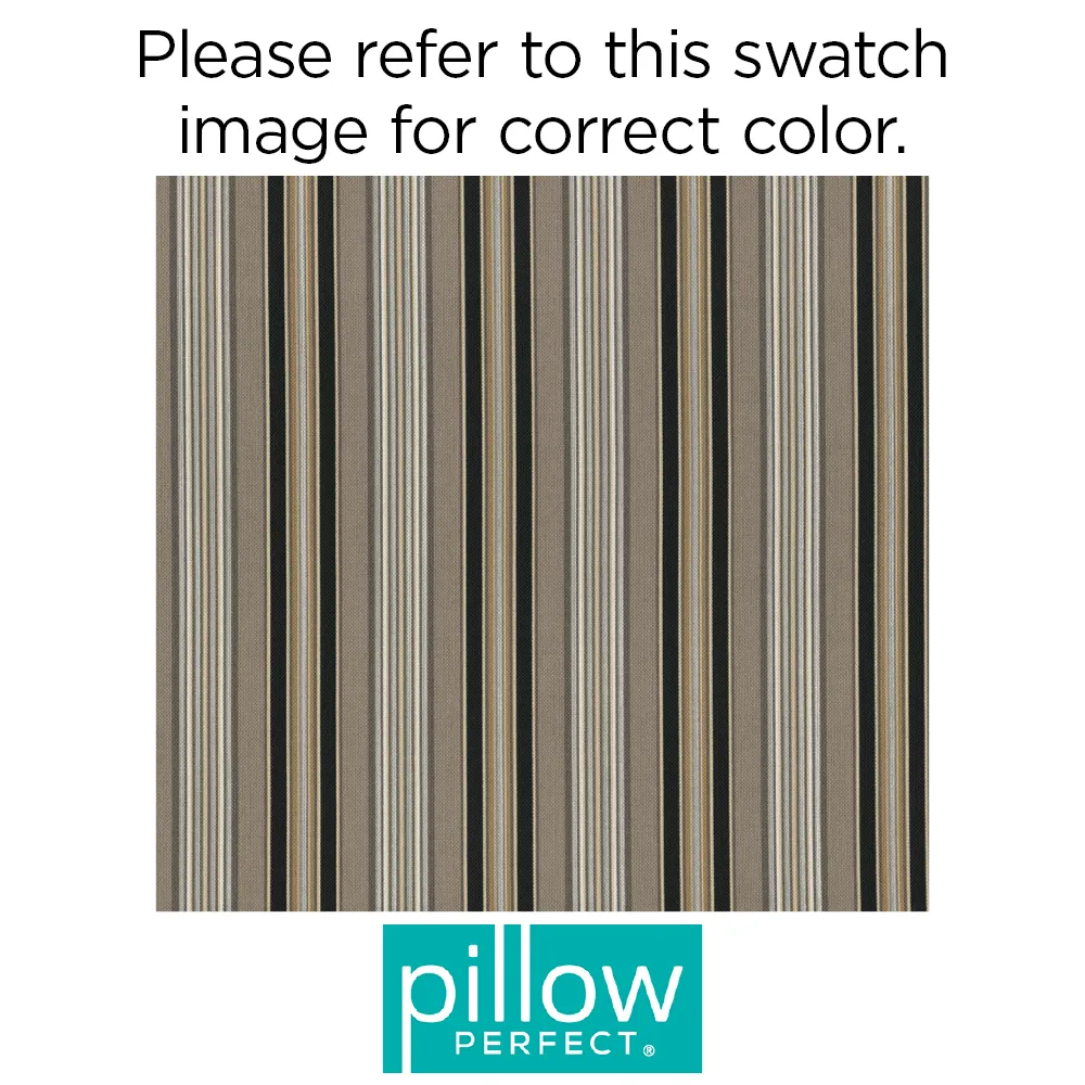 Getaway Stripe Black 16.5-Inch Throw Pillow (Set of 2)