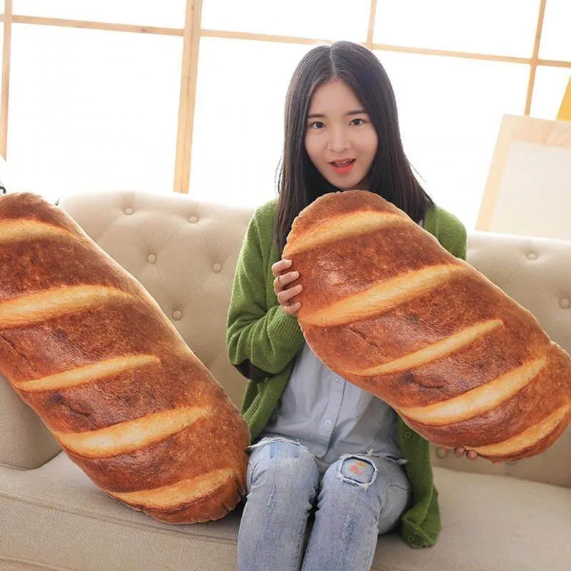 Giant Bread Plush Decorative Pillow