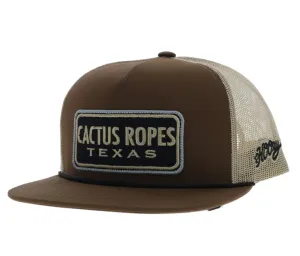 Hooey Cactus Ropes Brown & Tan Trucker Snapback Hat CR094