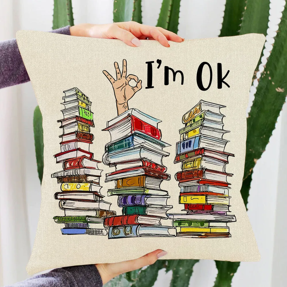 I'm OK It's Fine I'm Fine Everything's Fine Book Lovers Gift PILS73