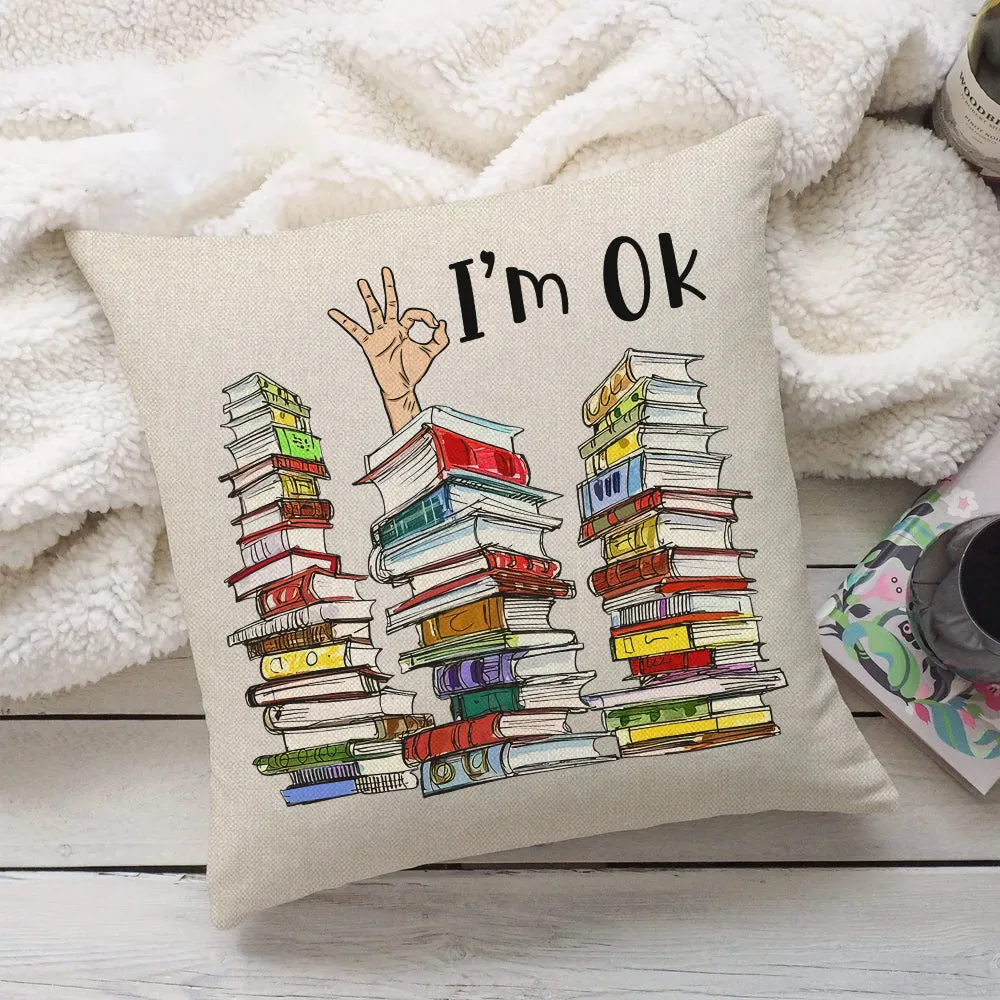 I'm OK It's Fine I'm Fine Everything's Fine Book Lovers Gift PILS73