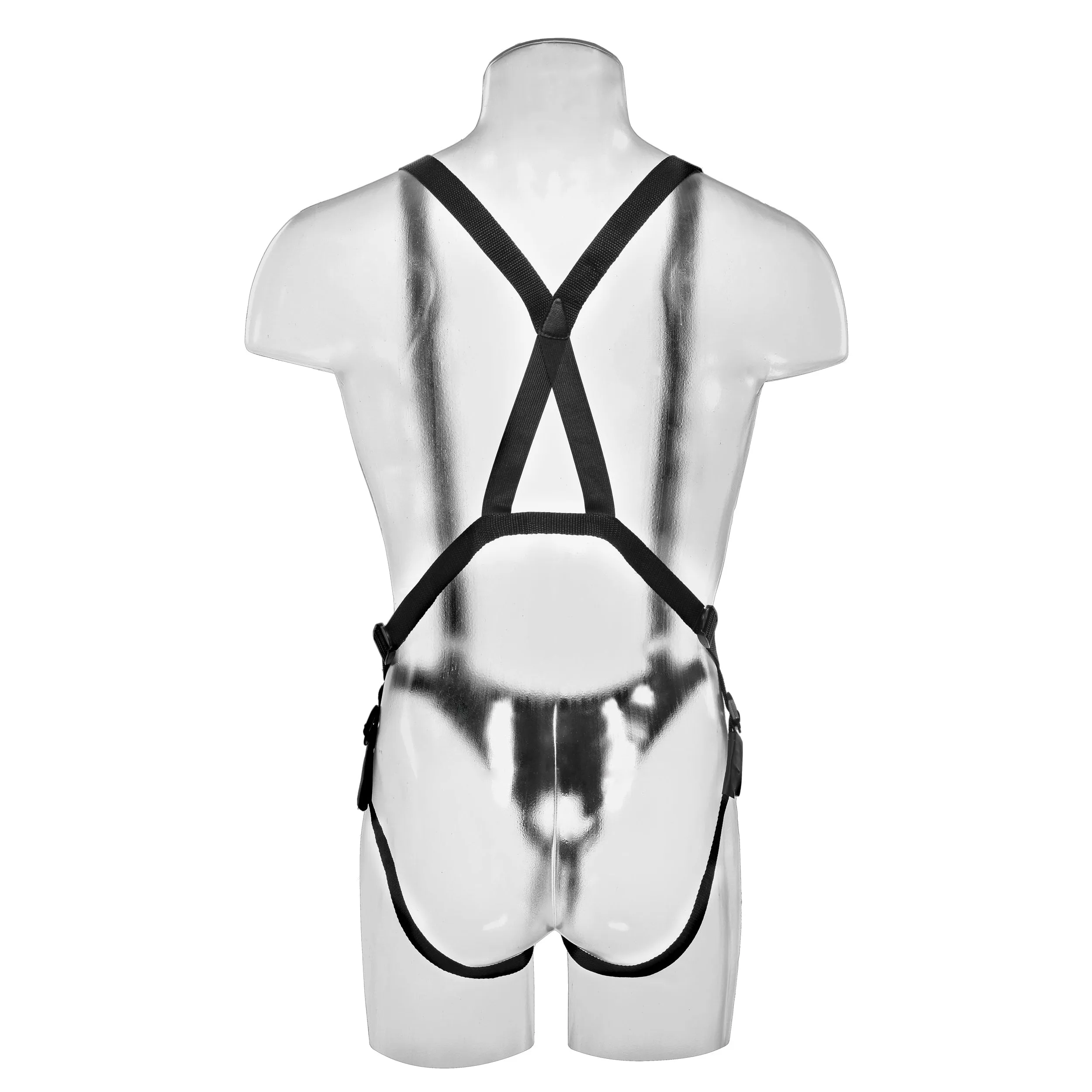 King Cock 10" Hollow Strap-on Suspender System -  Flesh