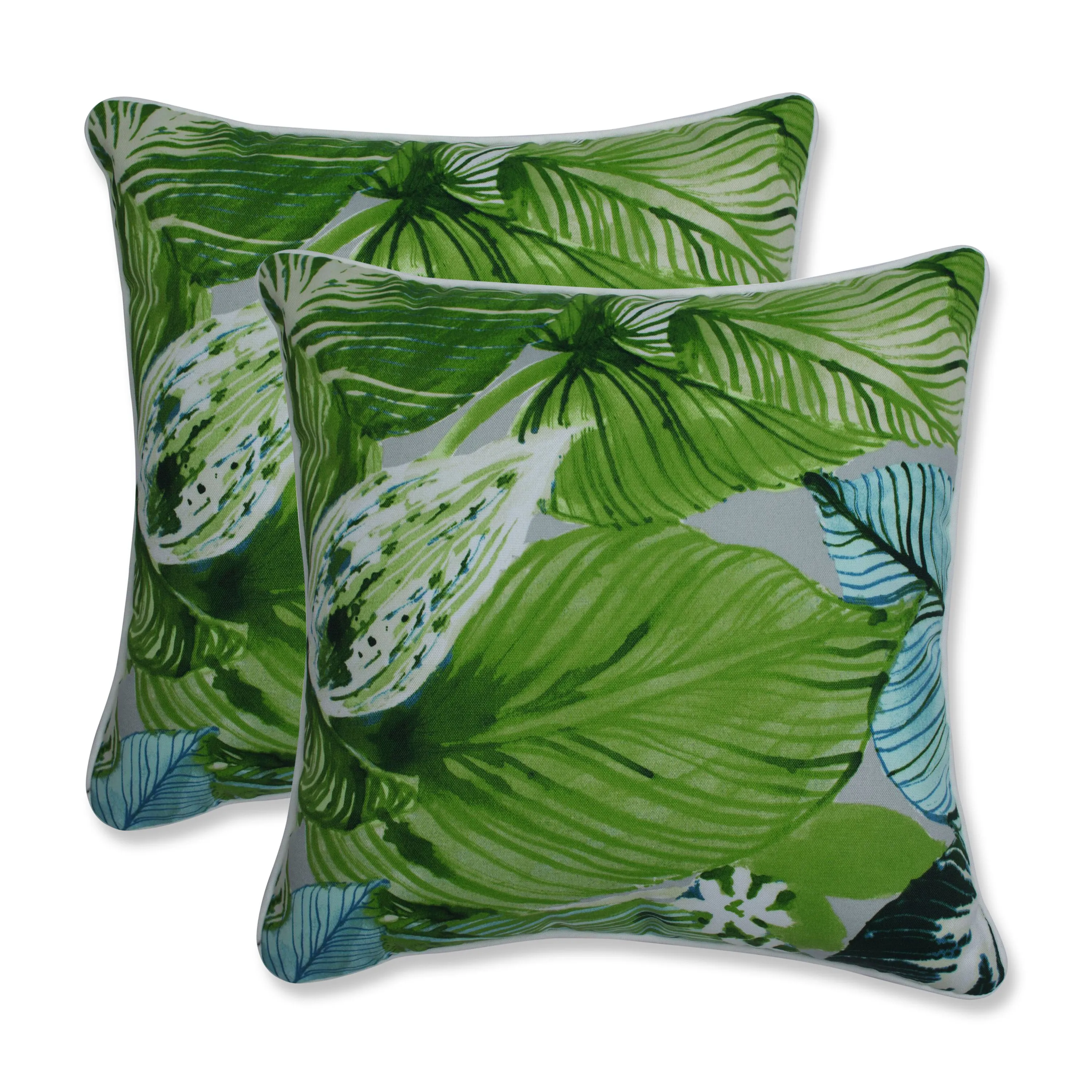 Lush Leaf Jungle 16.5-Inch Throw Pillow (Set Of 2)