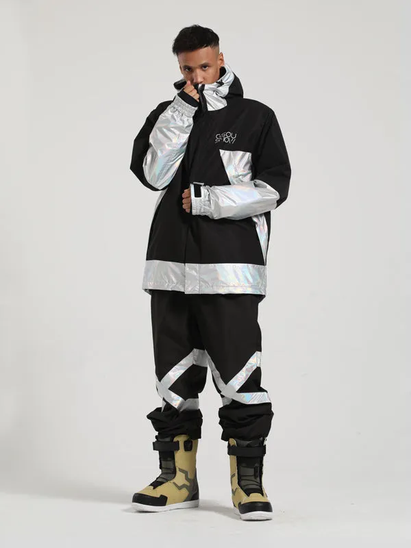 Men's Gsou Snow Glowing Snowboard Jacket & Pants Sets