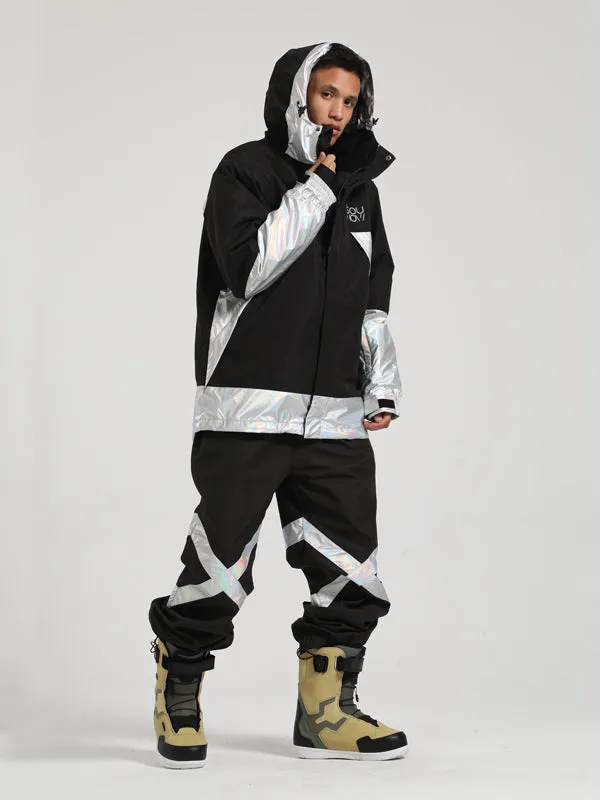 Men's Gsou Snow Glowing Snowboard Jacket & Pants Sets