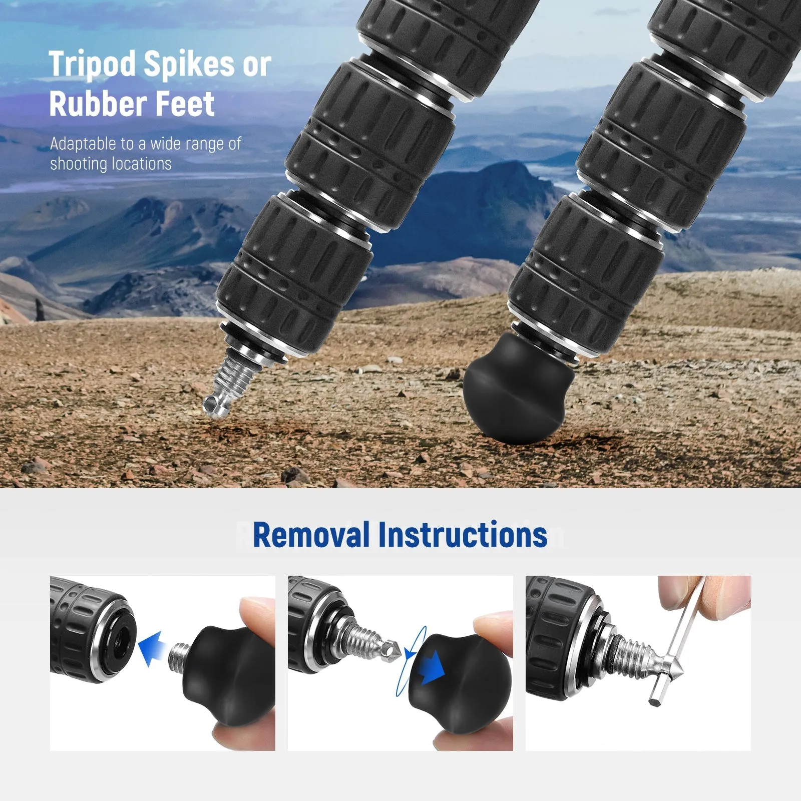 Compact NEWEER TP23 All-in-One Travel Tripod Monopod for Minimalist Adventurers