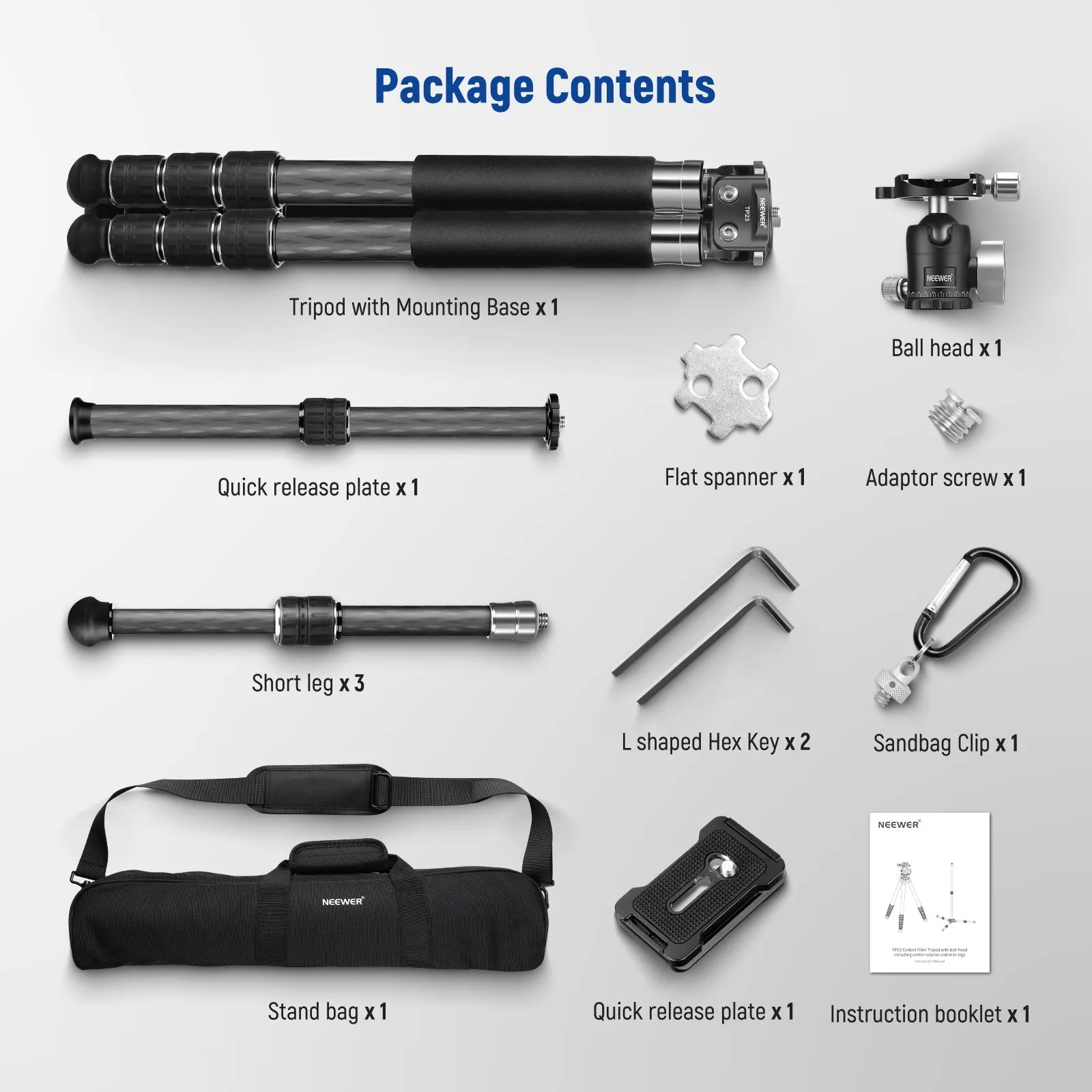 NEEWER TP23 All in 1 Travel Tripod Monopod