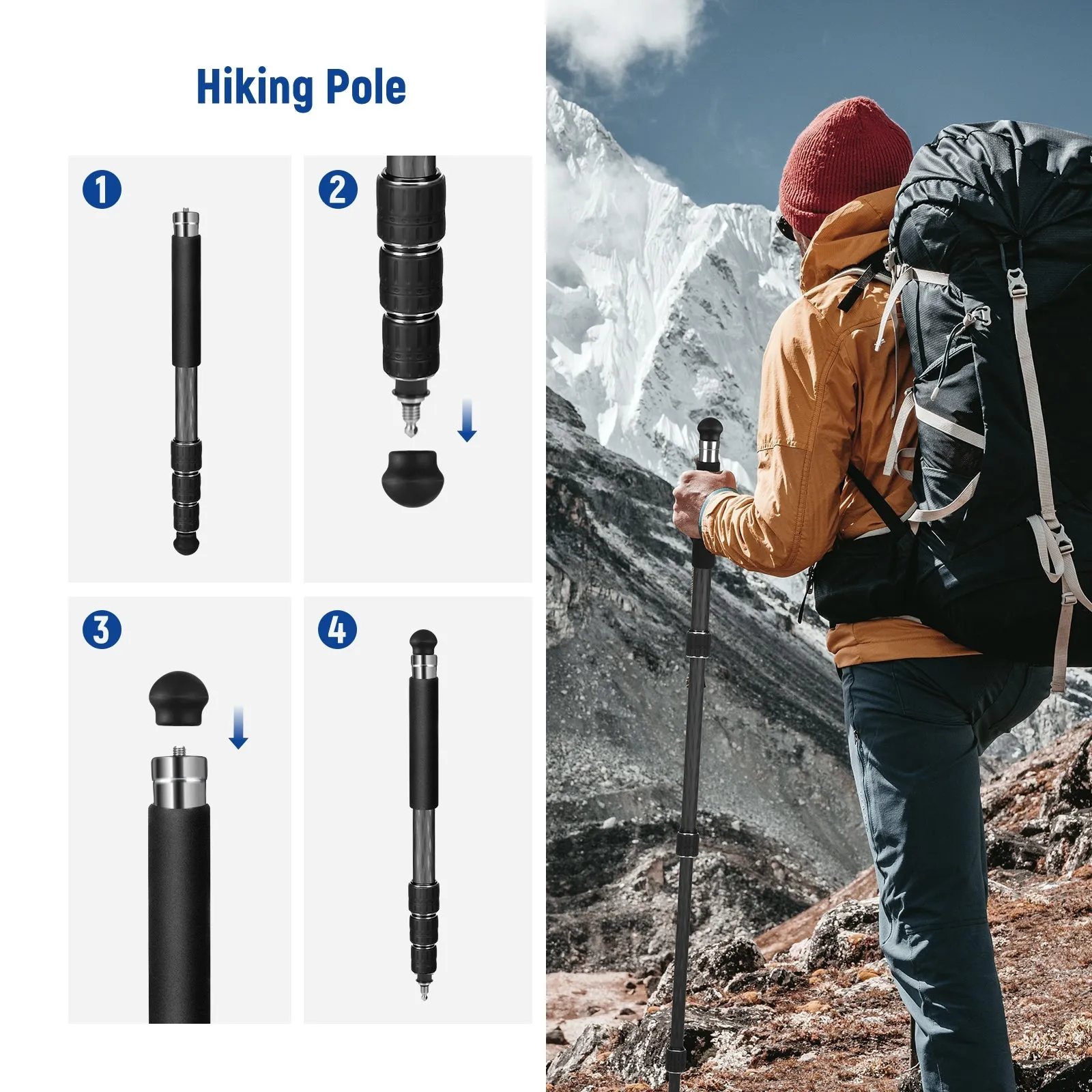 Compact NEWEER TP23 All-in-One Travel Tripod Monopod for Minimalist Adventurers