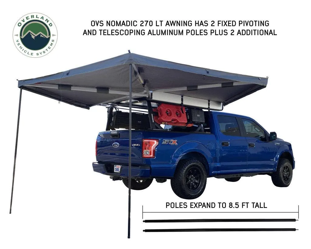 Nomadic 270 LT Awning - Passenger Side 19569907- Dark Gray Cover With Black Cover Universal