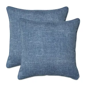 Outdoor/Indoor Tory Denim 16.5-inch Throw Pillow (Set of 2)