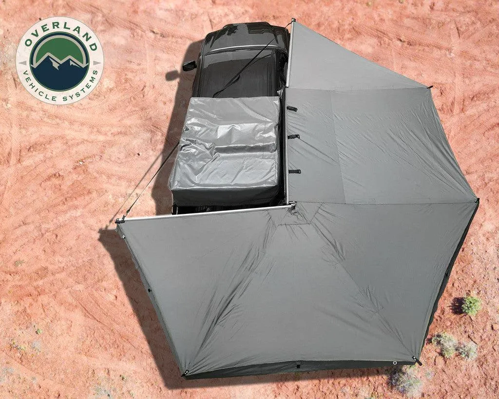 Overland Vehicle Systems 270 Passenger Side Awning with Bracket Kit for Mid - High Roofline Vans