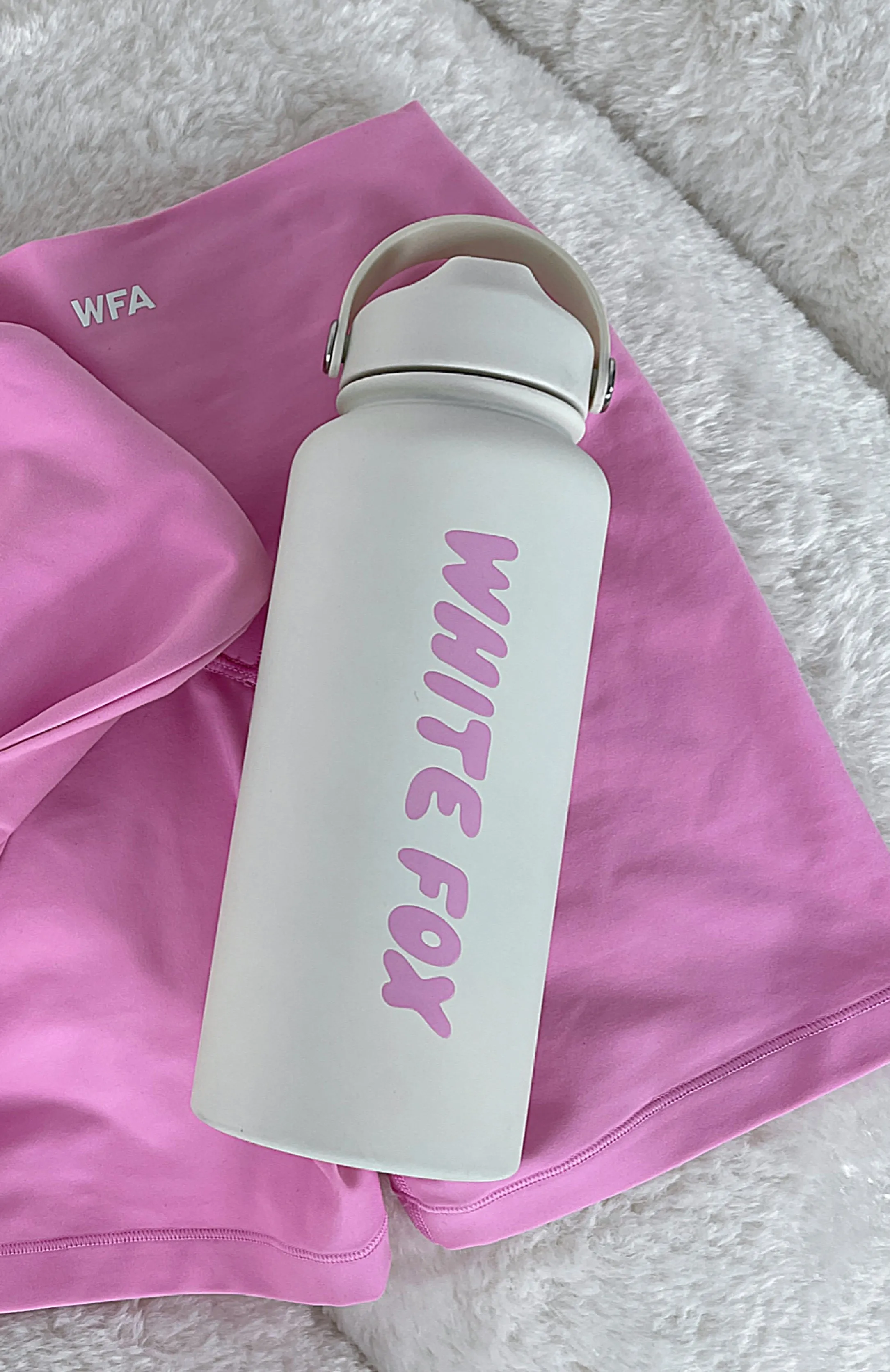 Staying Hydrated Drink Bottle Off White/Pink