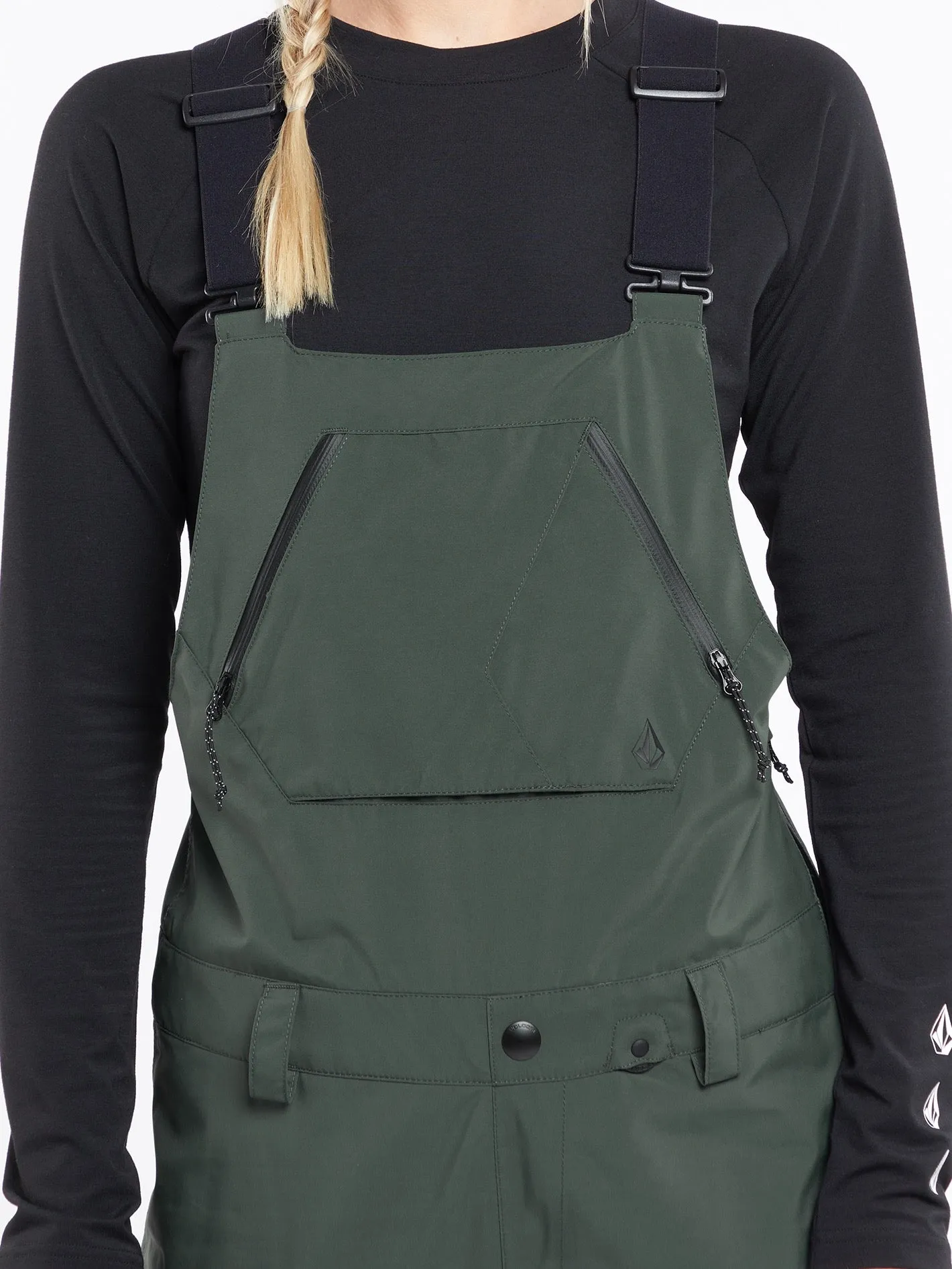 Womens Elm Stretch Gore Bib Overalls - Eucalyptus