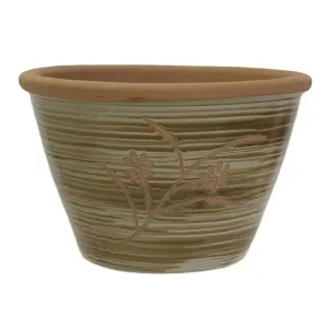 Woodlodge 43cm Cream Bouquet Terracotta Pot - YBOUQCR43