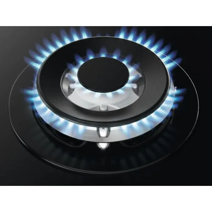 Zanussi ZGGN645K 4 Burner Gas Hob, Black on Glass